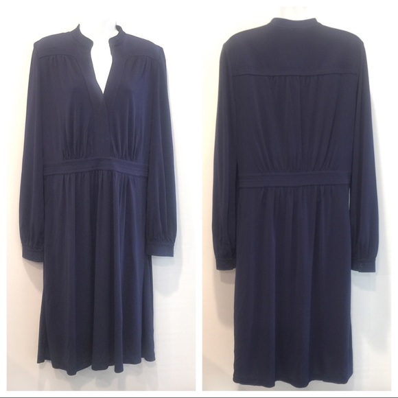 Tory Burch Navy Blue Valentina Tunic Dress Size M - Picture 5 of 8